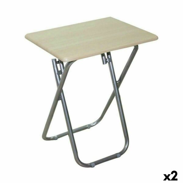Table d’Appoint Pliable Confortime Bois 66 x 38 x 48 cm (2 Unités)