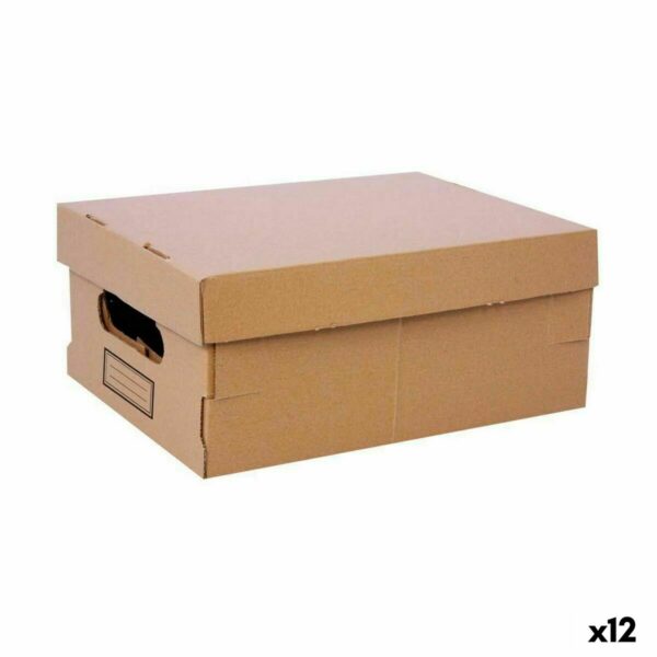 Boîte de rangement avec couvercle Confortime Carton 30 x 22,5 x 12,5 cm (12 Unités)