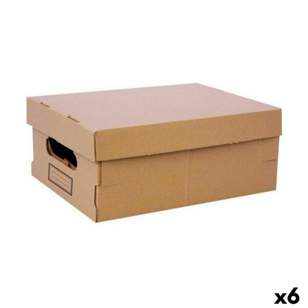 Boîte de rangement avec couvercle Confortime Carton 36,5 x 28,5 x 16,5 cm (6 Unités)