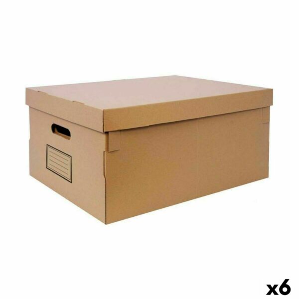 Boîte de rangement avec couvercle Confortime Carton 45 x 35 x 20 cm (6 Unités)