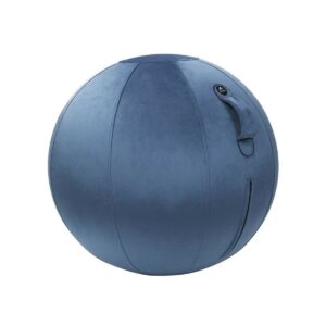 Siège ballon ergonomique revêtement velours bleu