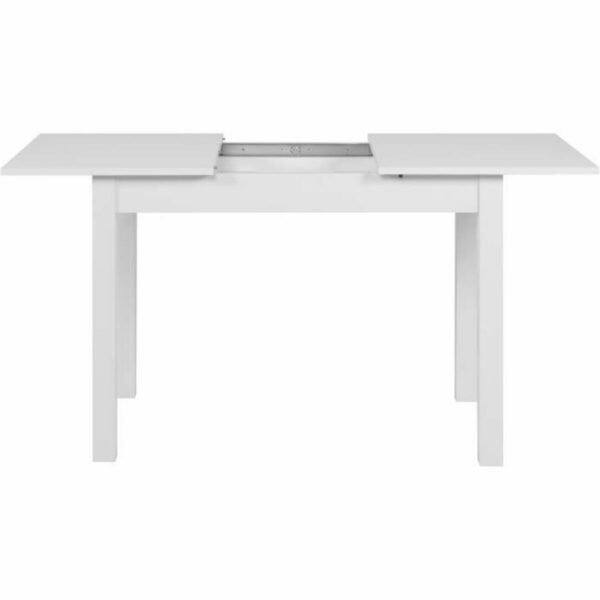 Table extensible 110/150 x 75 x 70 cm Blanc Métal