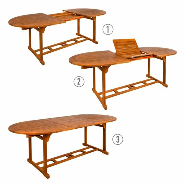 Table extensible Aktive 200 x 74 x 90 cm Bois d’acacia