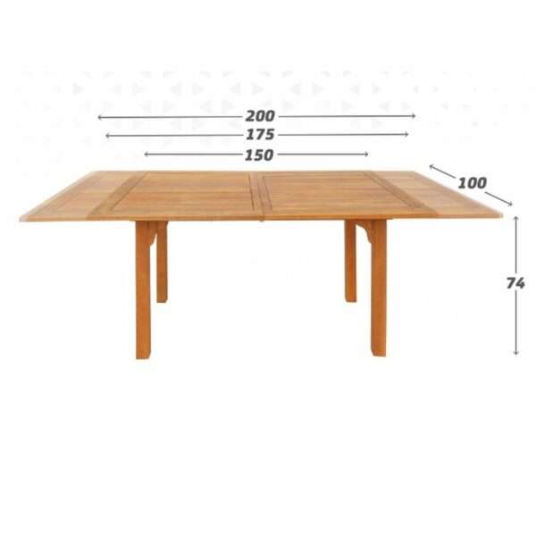 Table extensible Aktive 200 x 74 x 100 cm Bois d’acacia