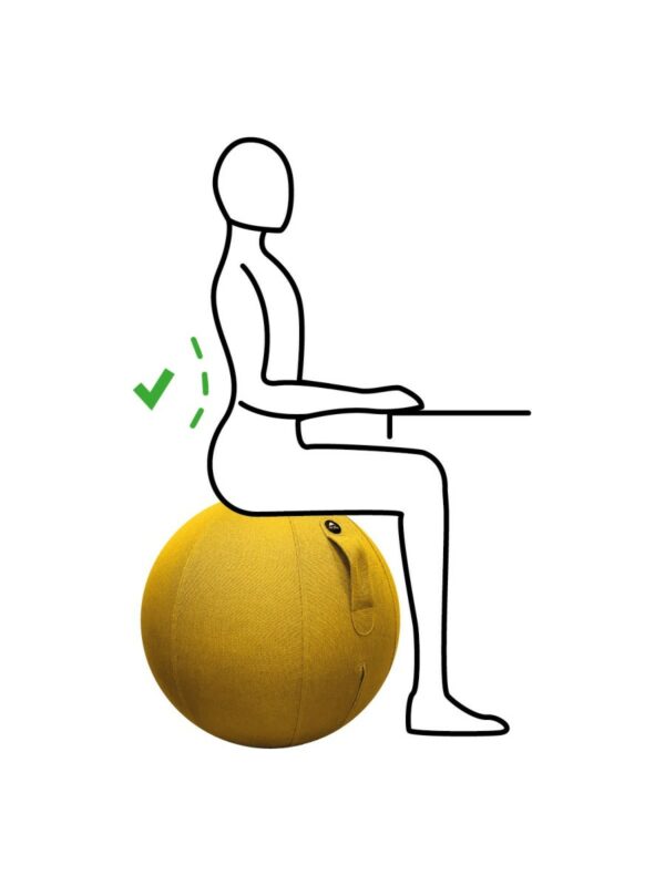 Siège ballon ergonomique revêtement jaune